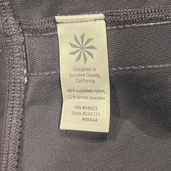 Athleta Women Black Tight White Side Stripe Ankle Zipper Workout Leggings Large - Picture 5 of 13